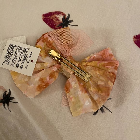 axes femme - floral ribbon hair clip - new w/ tags